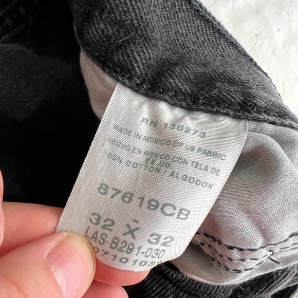 Rustler Vintage Jeans 32 x 32 Black Tapered Bootcut Denim Mens Regular Fit - Picture 7 of 8